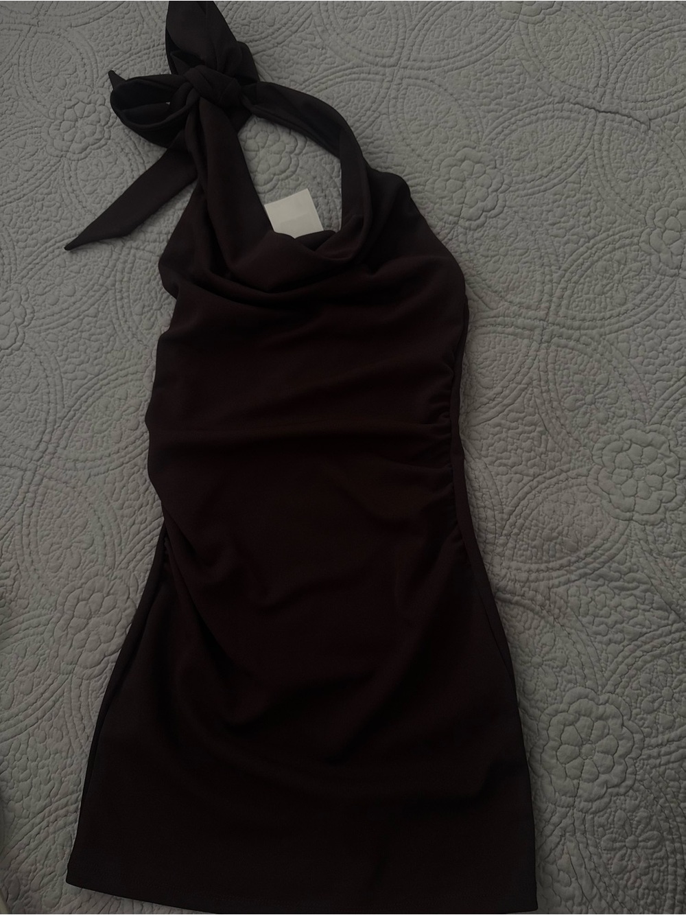 H&M Black Halter Tie Mini Dress